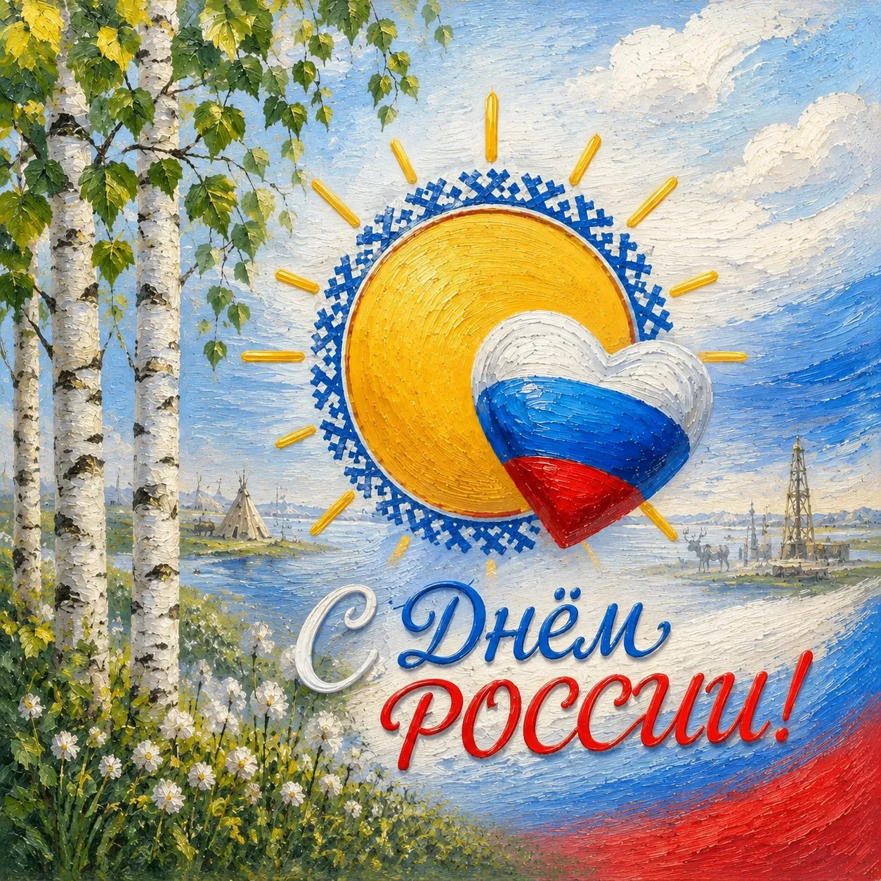 🇷🇺 ❤️ С Днём России! Любимой - за теплоту, родной - за уют, независимой - за силу духа, самобытной