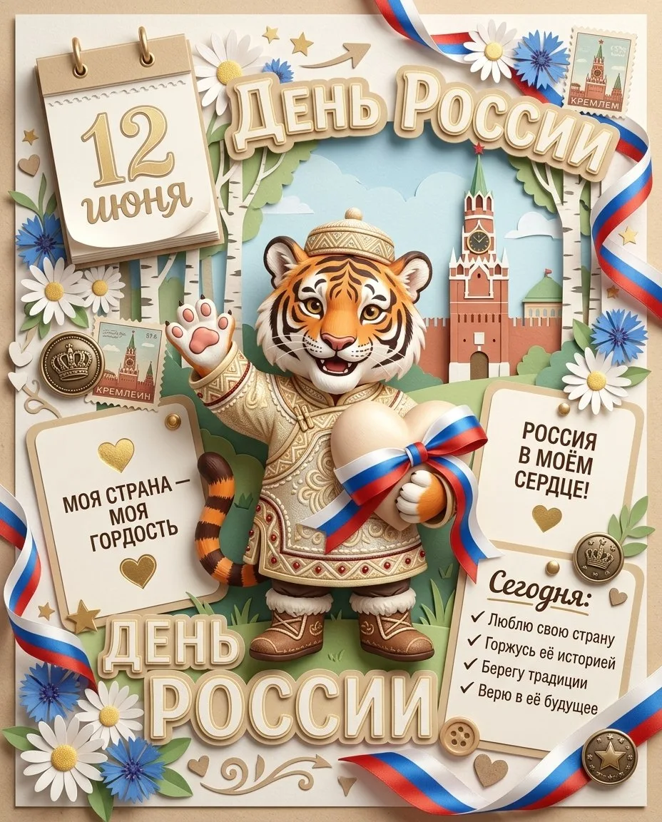 Дорогие мамы, папы, бабушки и дедушки! Поздравляем вас с Днём России — праздником, который объединяе