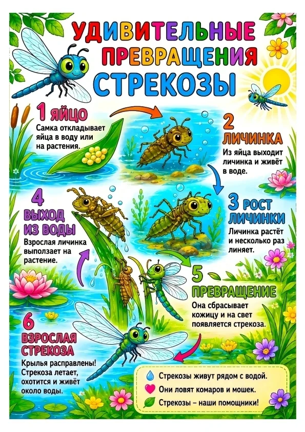 15 июня – День стрекоз
и это отличный повод рассказать детям об этих удивительных насекомых.