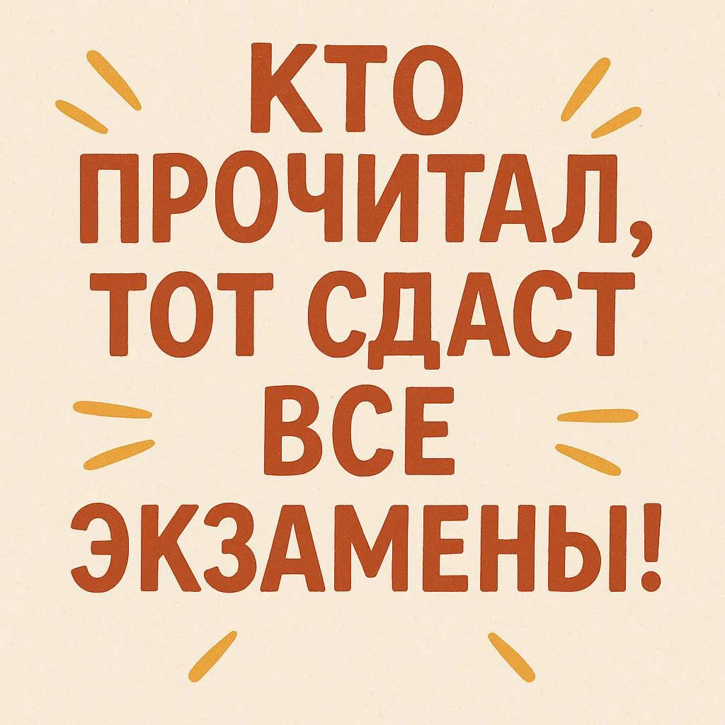 😴 Кто прочитал — тот точно всё сдаст!

Сохраняй, делись с друзьями и не забывай: главное – не тольк