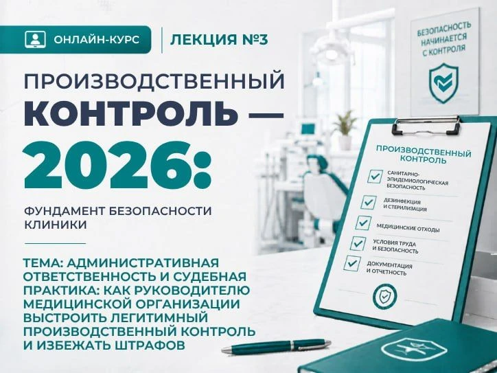 Онлайн-курс ЦСМК «Производственный контроль — 2026: фундамент безопасности клиники»
 
Уважаемые колл