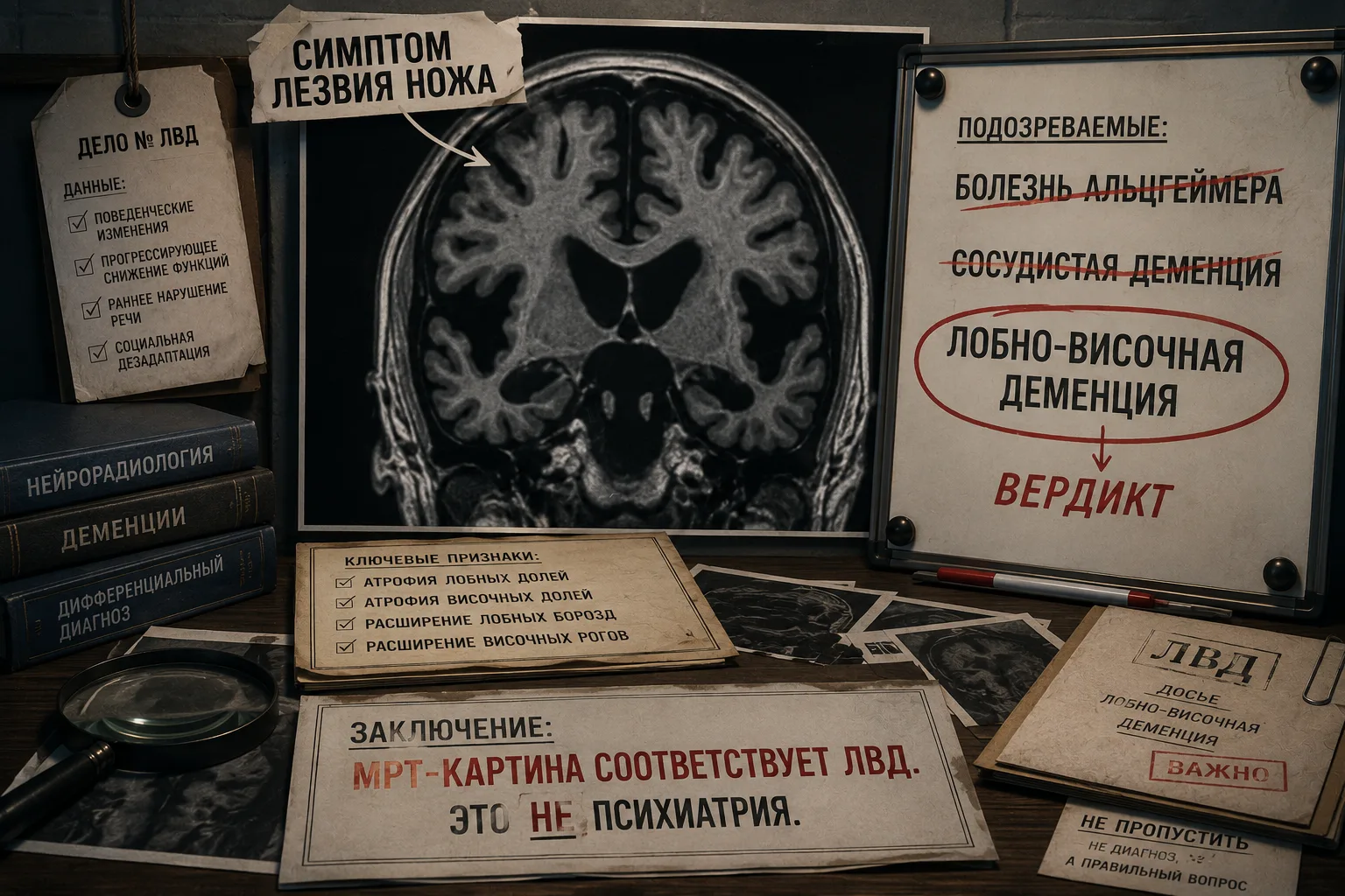 КОГДА ЛИЧНОСТЬ РАСПАДАЕТСЯ, А МРТ ЗНАЕТ ПОЧЕМУ

Пациент в возрасте 55–65 лет. Родственники жалуются: