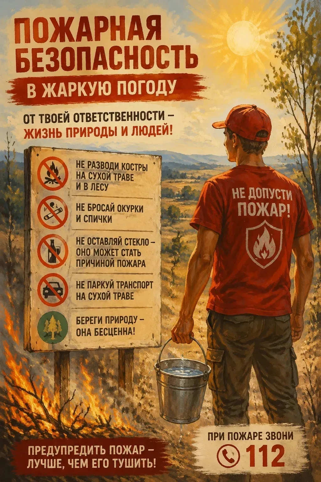 🔥 Внимание! Жара и особый пожароопасный режим: правила безопасности

Друзья, синоптики обещают аном