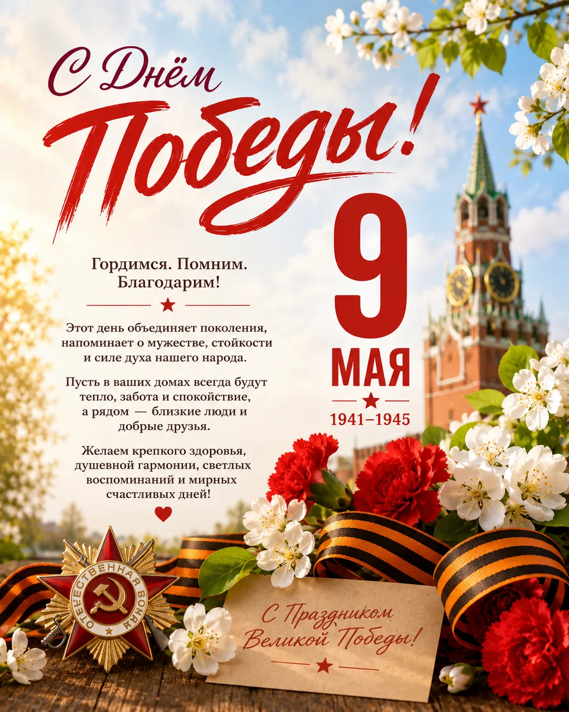 🇷🇺 С Днём Победы!

Дорогие участники проекта «Московское долголетие»!
От всей души поздравляем вас