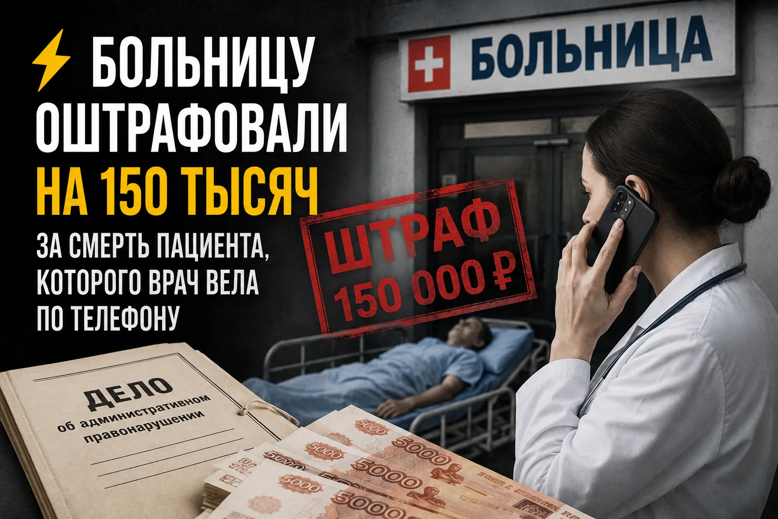⚡️ Больницу оштрафовали на 150 тысяч за смерть пациента, которого врач вела по телефону

Росздравнад
