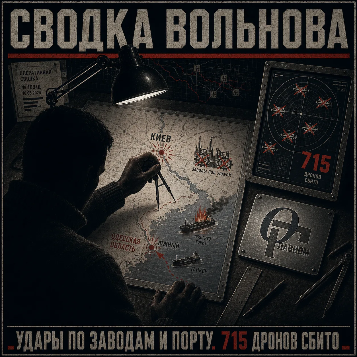 ⚔️ СВОдка Вольнова: удары по заводам и порту «Южный», 715 дронов сбито

В ночь на 14 июля российские