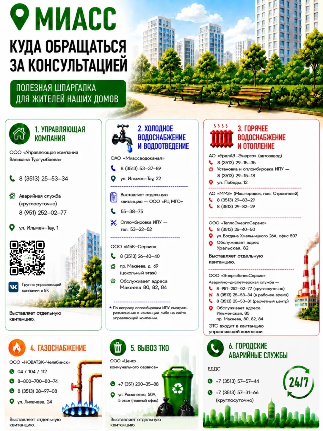 📍 Миасс, эта шпаргалка — именно для вас!

 🏠 Подготовили удобную памятку с основными контактами ор