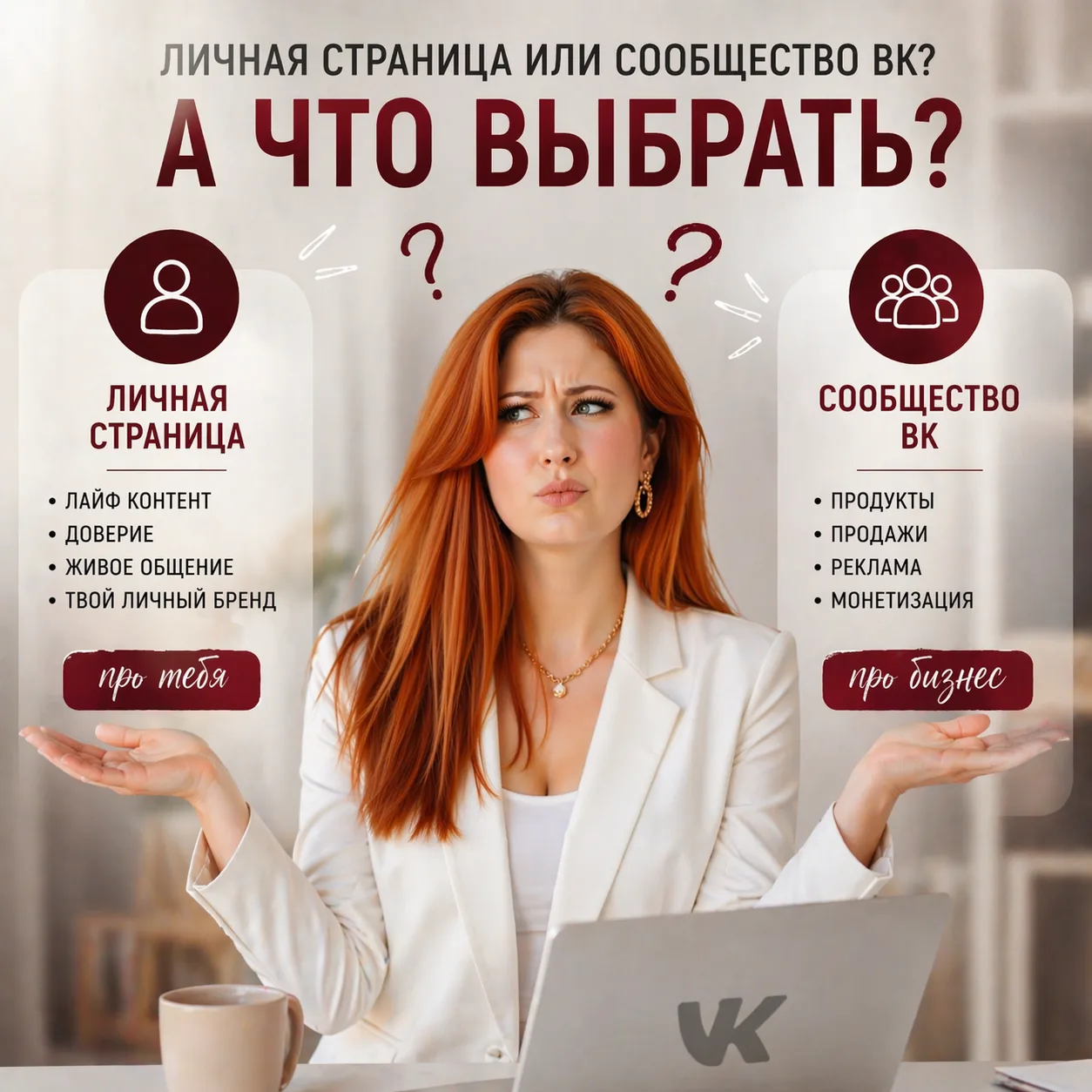 Личная страница или сообщество ВК? Перестань выбирать

Сейчас многие пытаются решить, что вести.

Ли