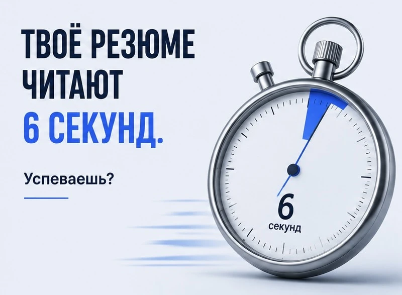 Твоё резюме читают 6 секунд. Успеваешь? 

6 секунд – именно столько в среднем рекрутер тратит на пер