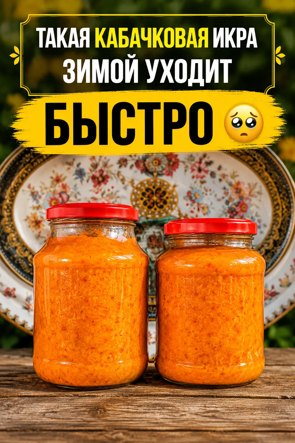 БЫСТРАЯ КАБАЧКОВАЯ ИКРА НА ЗИМУ 😍

Нежная, густая и очень удобная заготовка.
Открыл баночку — и сра