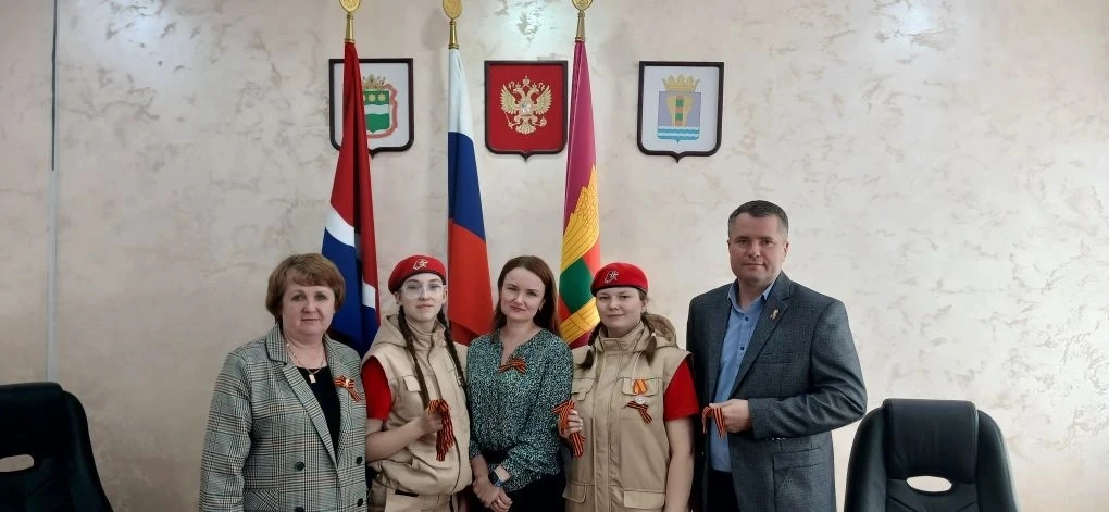 Юнармейцы отряда «Форпост» Константиновской школы активно участвовали во Всероссийской акции «Георги