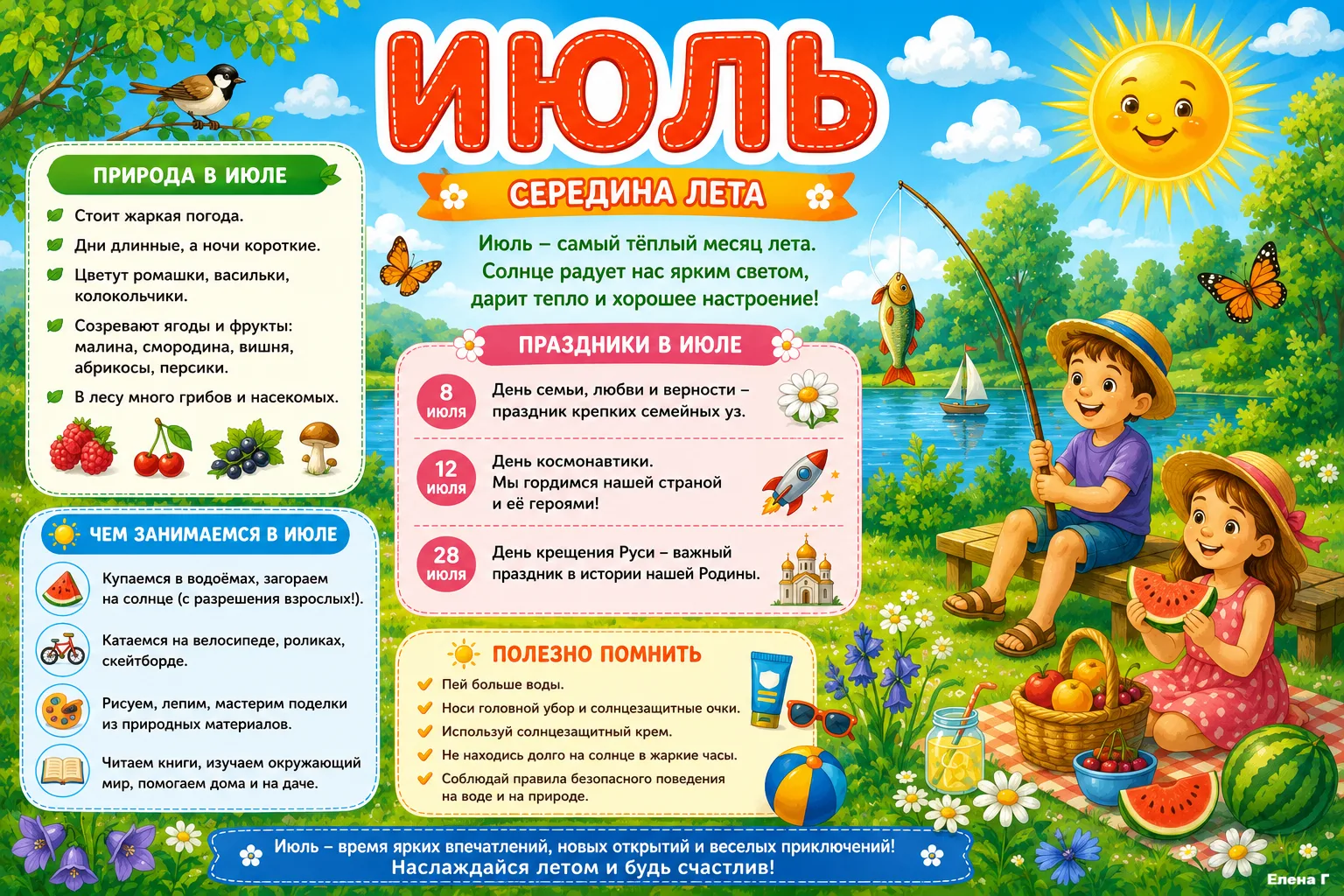 ИЮЛЬ
Второй летний месяц 

💕 рада каждому вашему сердечку