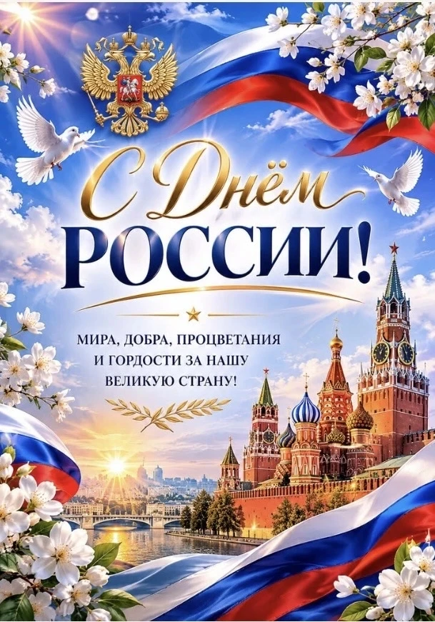 🇷🇺С Днём России! 🇷🇺Многие столетия нас всех объединяет гораздо больше, чем просто география. 

�