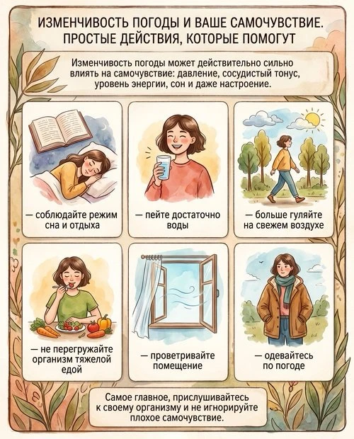 Ливень-жара, жара-ливень...🙄  Резкая перемена погоды может влиять на самочувствие: уровень энергии,