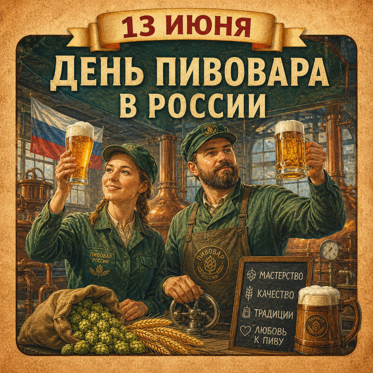 🍻13 июня - День пивовара в России

Ежегодно во вторую субботу июня в России отмечается главный отра
