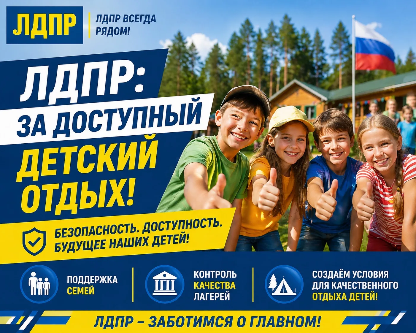 🏕 ЛДПР: детский отдых должен быть доступным и безопасным

С приближением летнего сезона в Республик