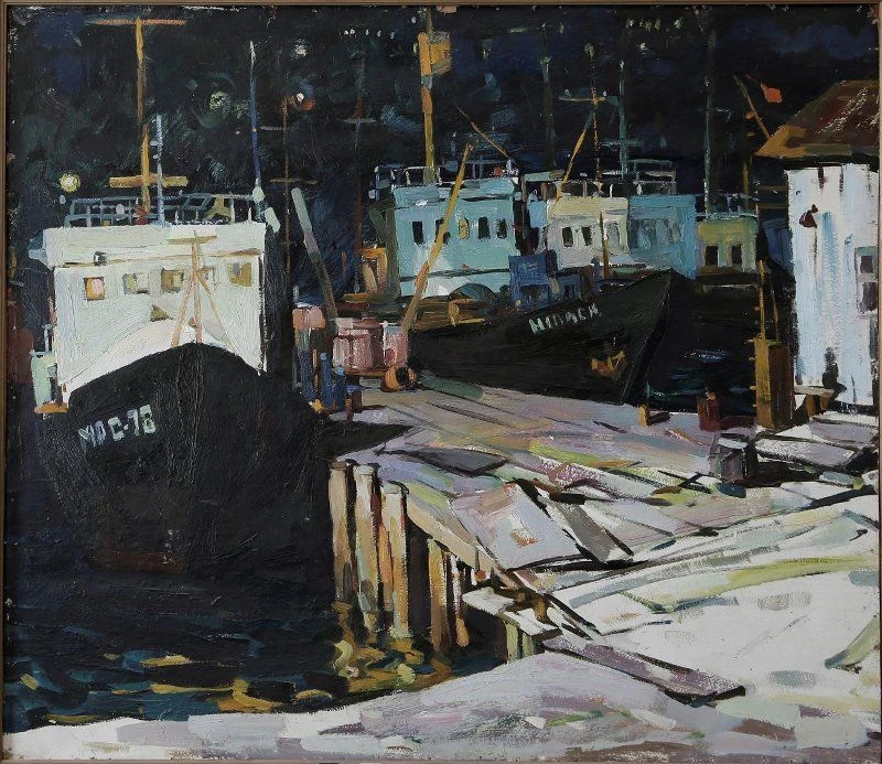 *Жоголев Николай Павлович. Сейнера ночью. 1977. Картон, масло

ПОСЛЕЗАВТРА, 30 мая, пройдет пятая вс