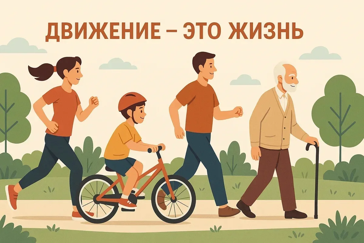 Двигайтесь как можно больше
 
Физическая активность — это мощный инструмент, который помогает нам:
-