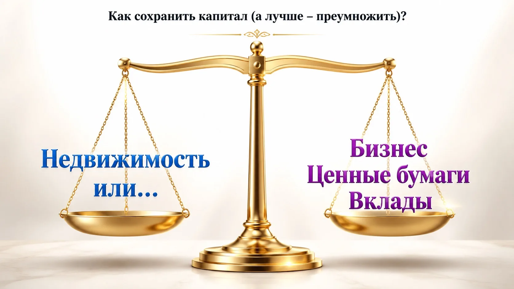 Куда вложить деньги, чтобы сохранить (а лучше – преумножить) капитал?

Вопрос, которым задаются мног