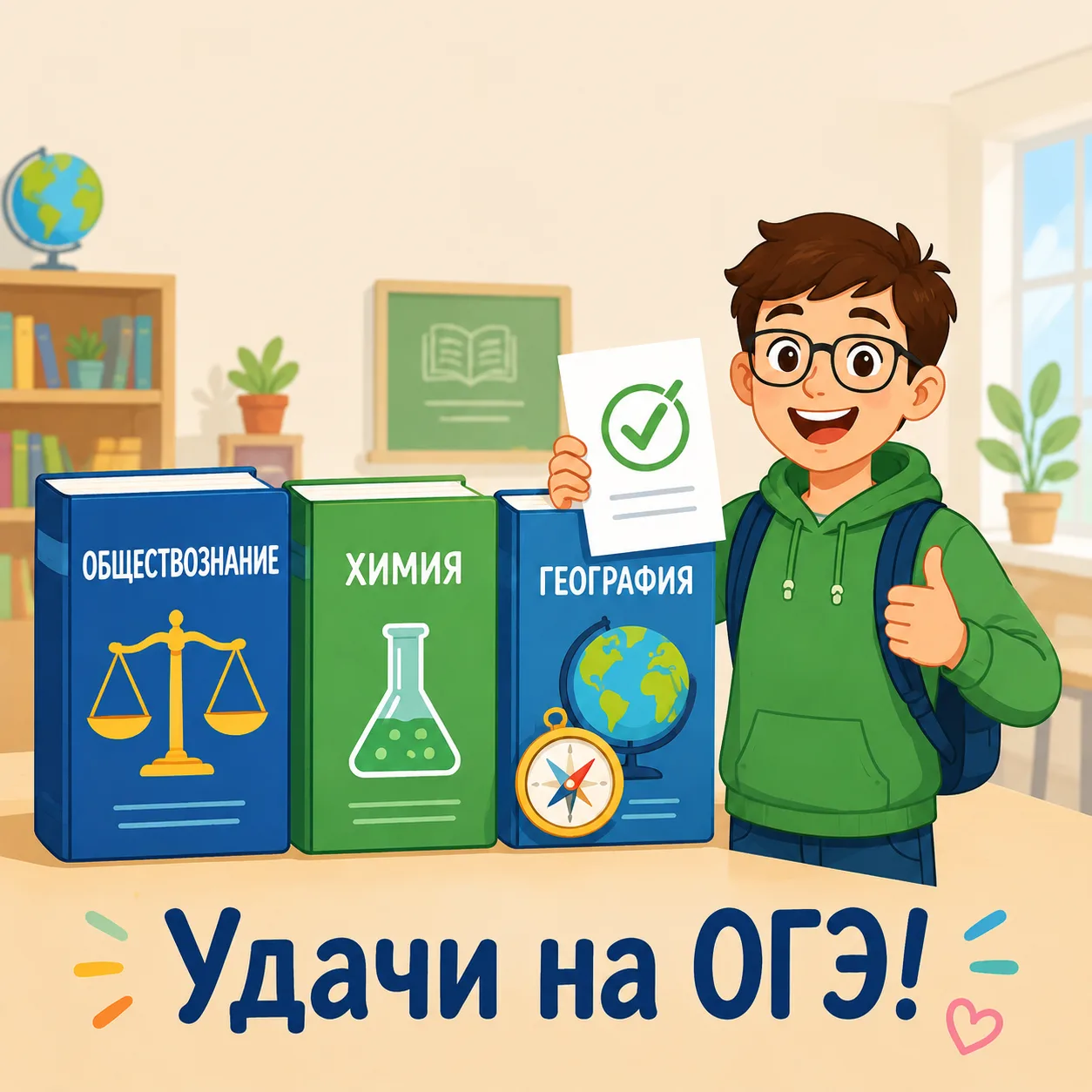Сегодня — второй экзамен, девятиклассники! 💪

Вы уже справились с первым испытанием, а значит — нас