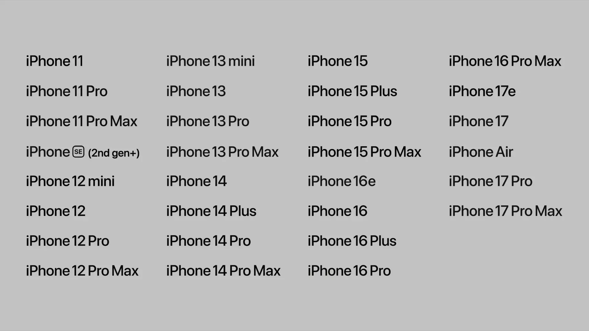 iPhone 11 - самый живучий и обновляемый iPhone 

Список iPhone, которые получат iOS 27. В целом обещ