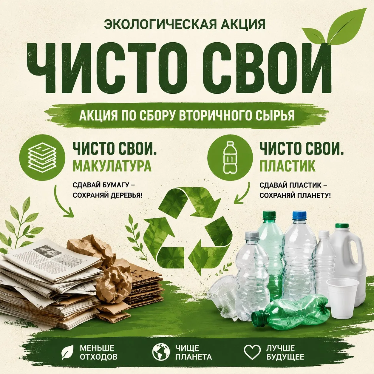 Проявить заботу о природе? Легко!

Друзья, приглашаем вас стать частью экологического движения «ЧИСТ