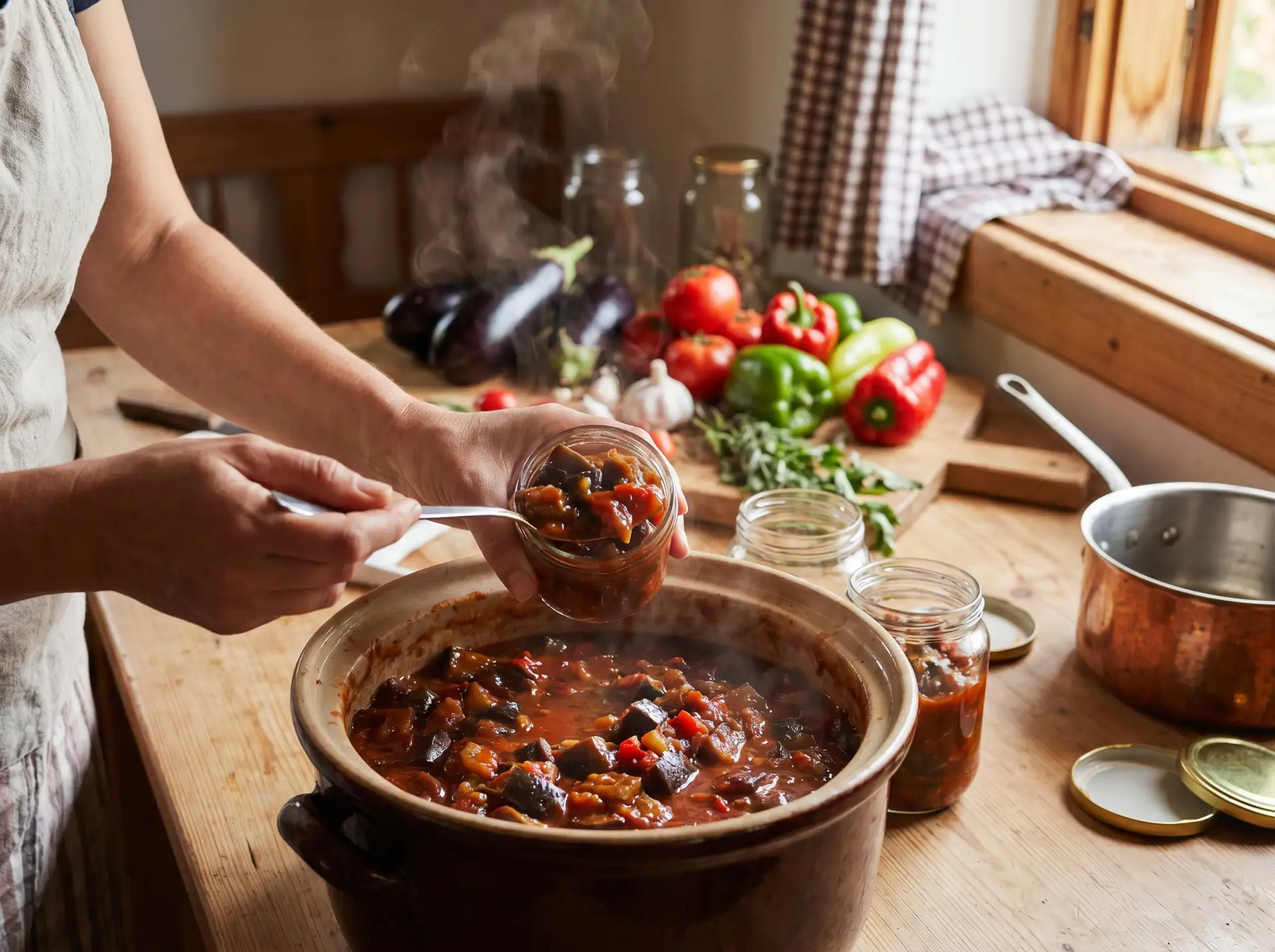 🥬 Лечо из баклажанов на зиму 🍅

🍆 Ингредиенты (на 1 литр):
🥬 Баклажаны — 500–600 г
🍅 Помидоры —