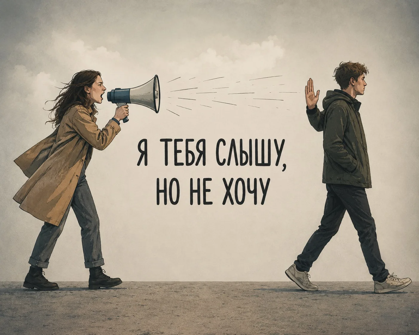 «Меня не слышат».
«Меня не понимают».

 Попробуйте сказать громче и обнаружить, что вопрос был не в 