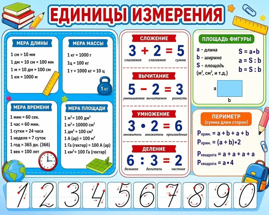 🧠 Запоминаем единицы измерения

Отличная подсказка для учеников, родителей и педагогов.

Спасибо за