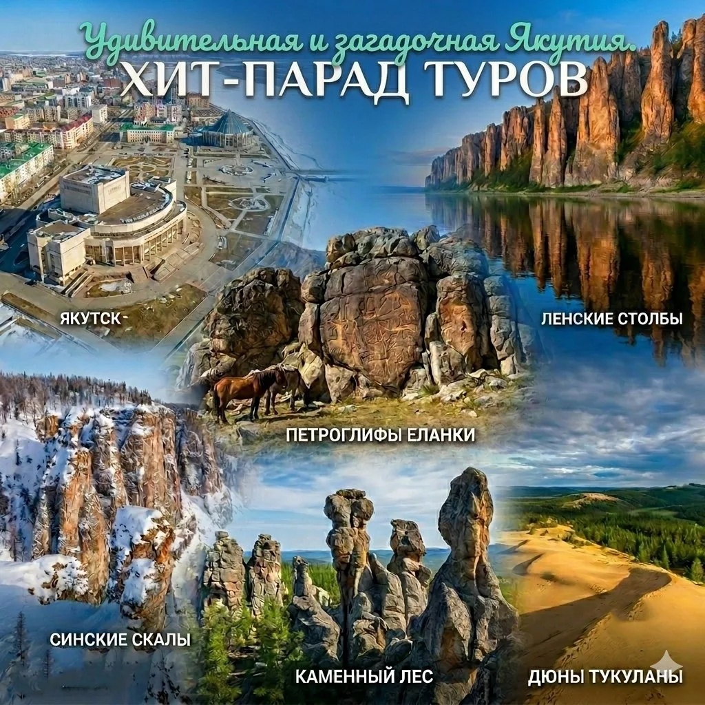 ✨ ЯКУТИЯ — загадочный край с уникальной природой, от величественных Ленских столбов до джип-туров и 