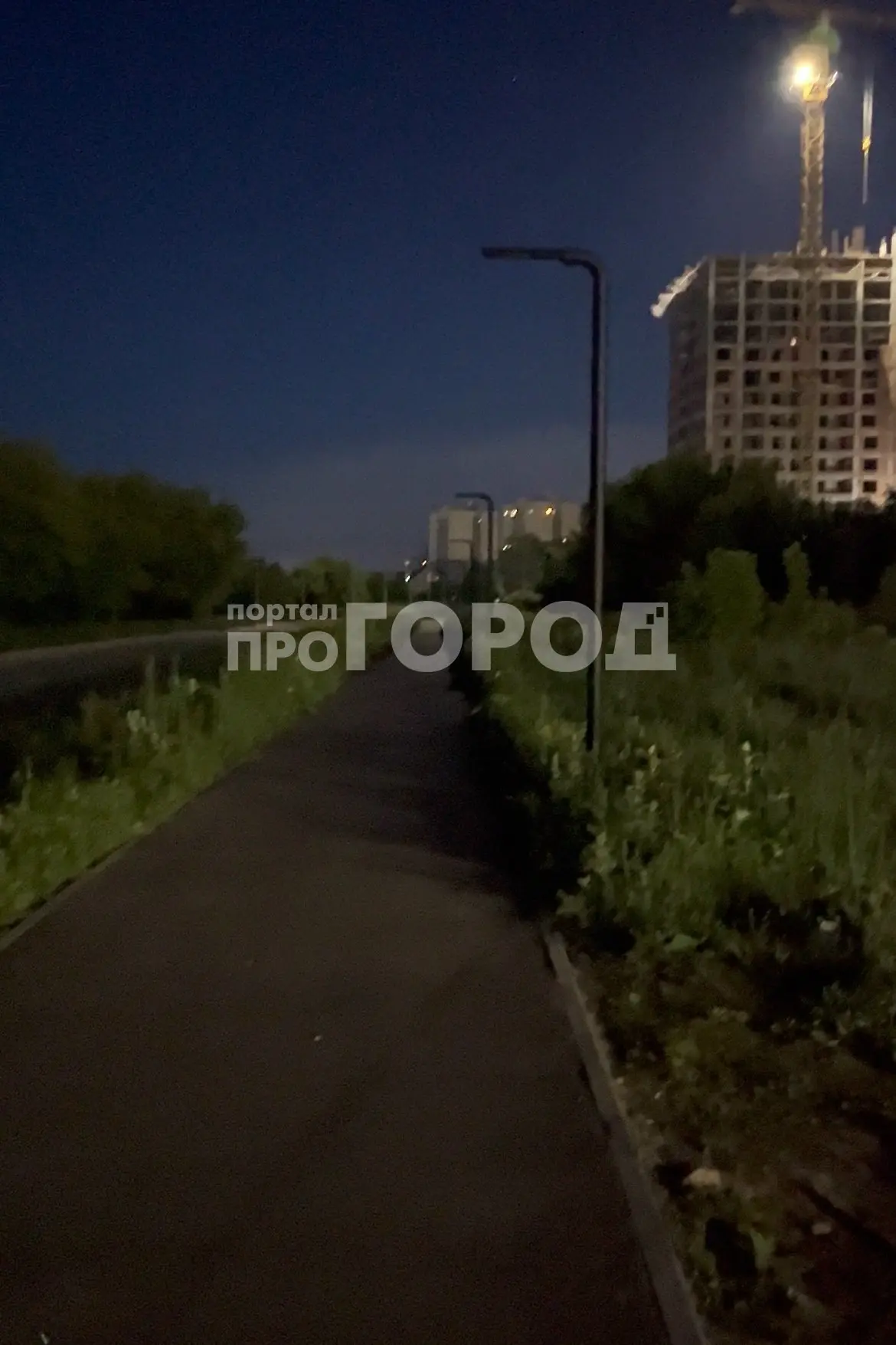 "На пешеходной дорожке от набережной до микрорайона Иваново уже давно не горят фонари. Темень жуткая