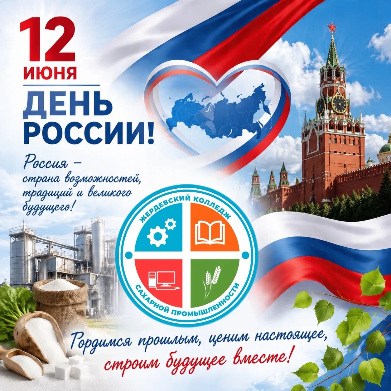 🇷🇺 С Днём России!

Уважаемые студенты и сотрудники ТОГБПОУ «Жердевский колледж сахарной промышленн