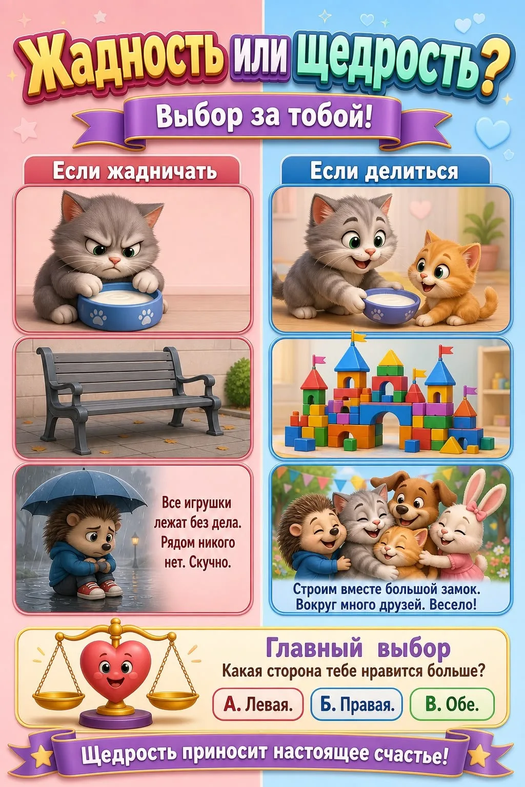 Жадность или щедрость? Учим детей видеть разницу

В дошкольном возрасте дети часто проходят через эт