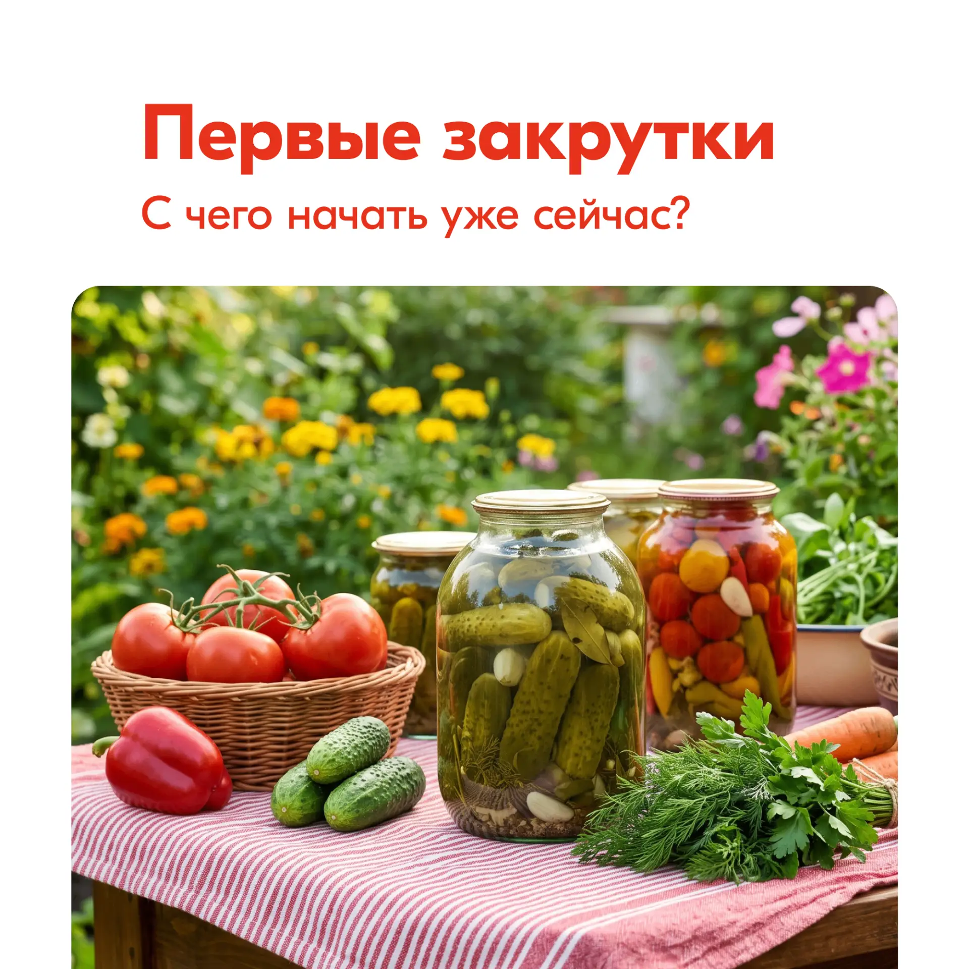 Первые закрутки: с чего начать уже сейчас?

Сезон заготовок только набирает обороты, но подготовитьс