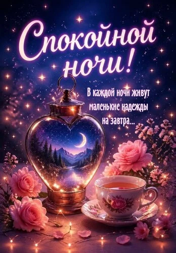 Открытки спокойной ночи