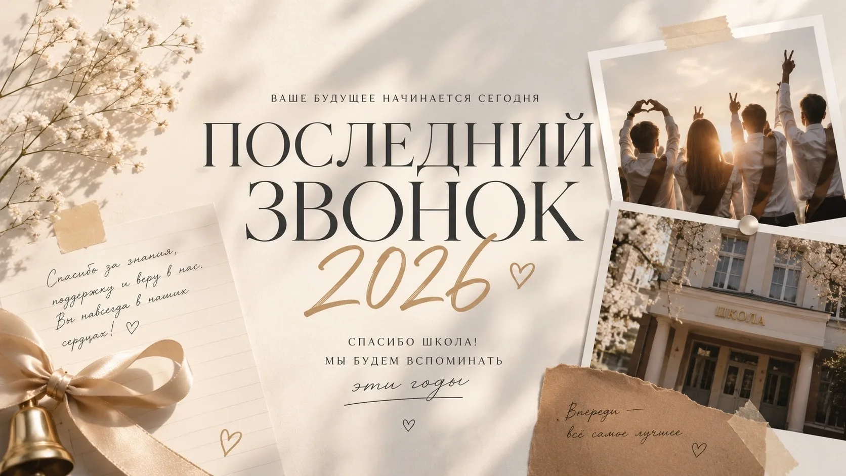 Дорогие выпускники!

Сегодня особенный день — день, который навсегда останется в вашей памяти. После