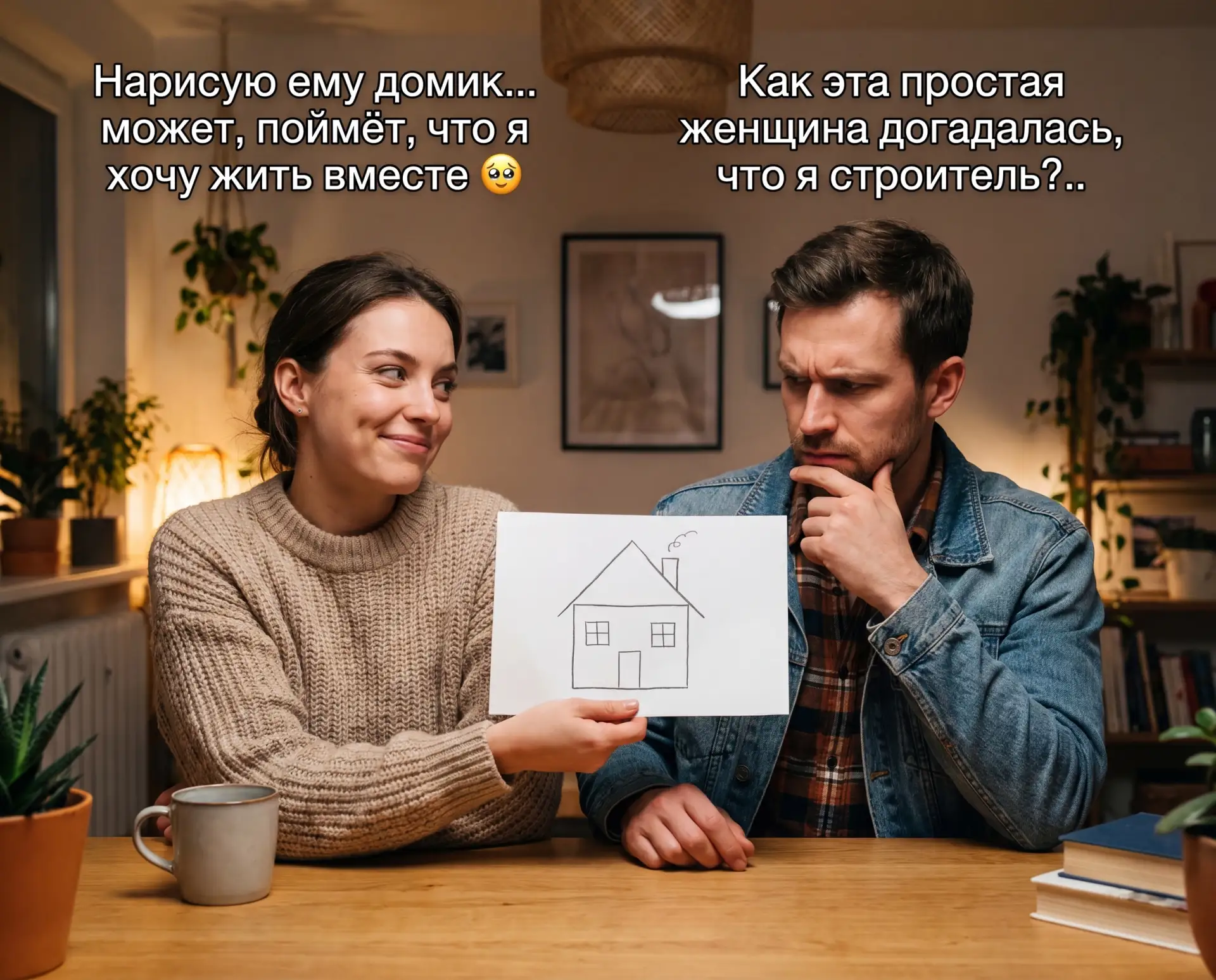 Когда хотела намекнуть на отношения, а он уже открыл у себя в голове стройплощадку 😂