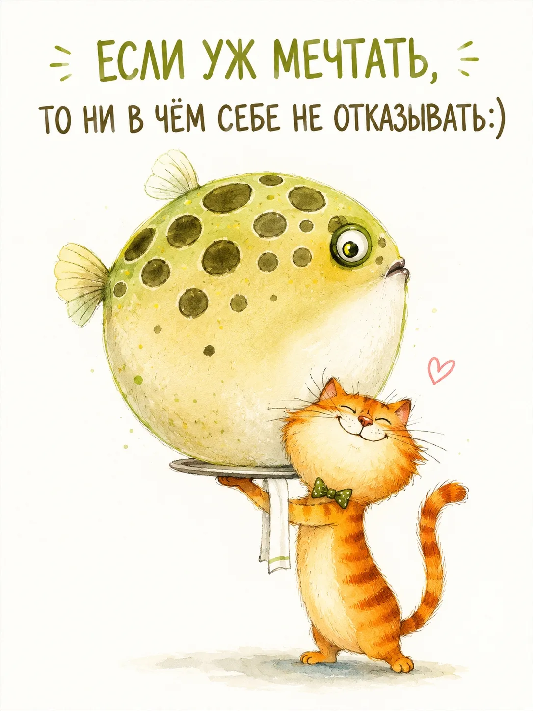 ✨ Мечтайте по-крупному! ✨
Пусть у вас обязательно всё получится! 

Хорошего дня! 💫