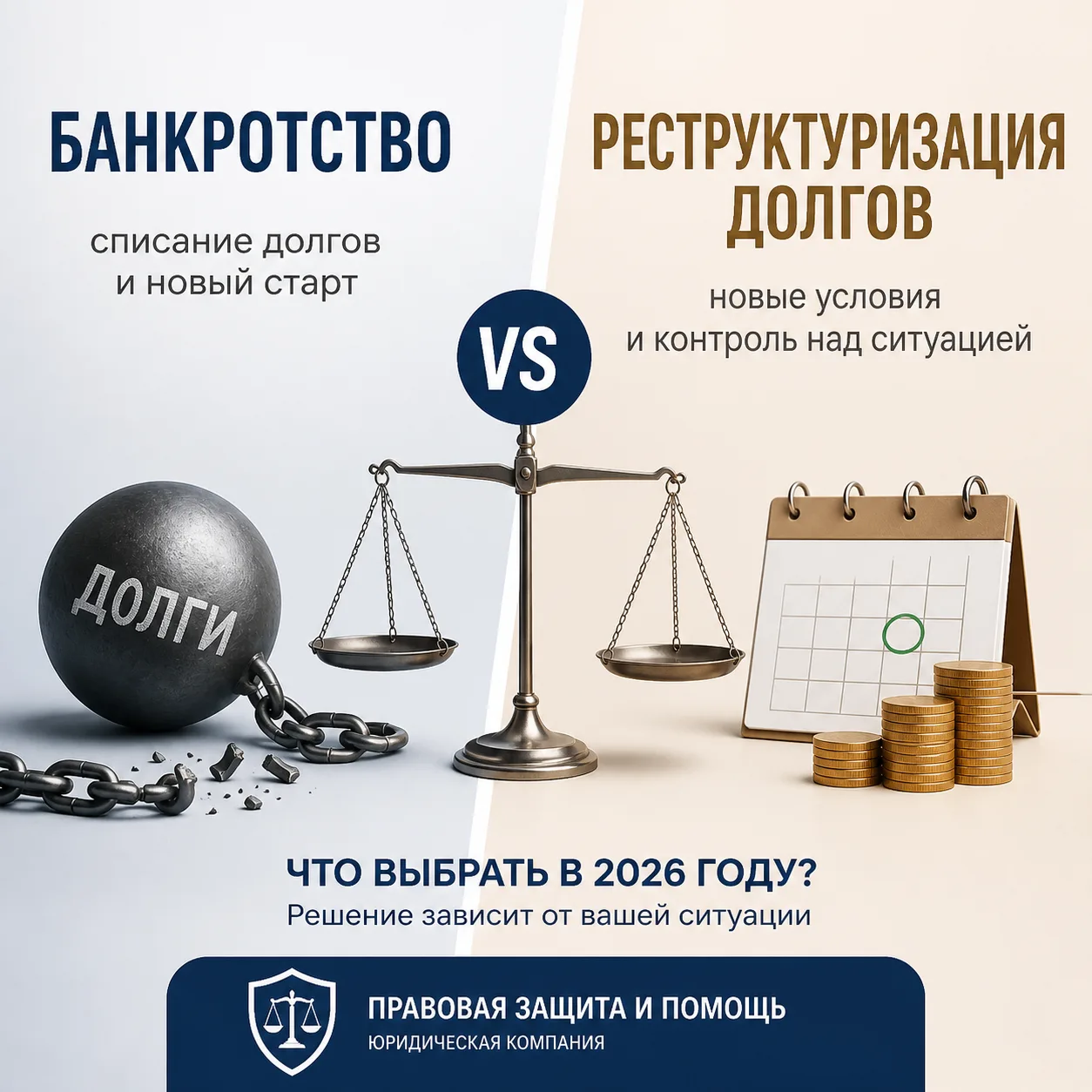 Банкротство или реструктуризация долгов — что выбрать в 2026 году?
Если долги давят, важно не тянуть