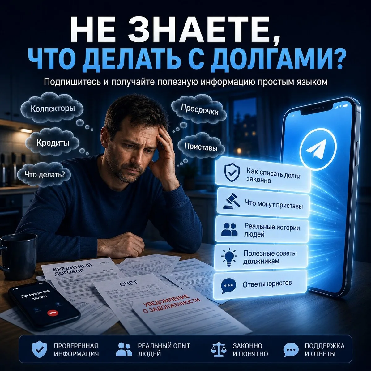 Кто на самом деле может законно списать долги?

Вы можете иметь работу, получать зарплату, владеть а