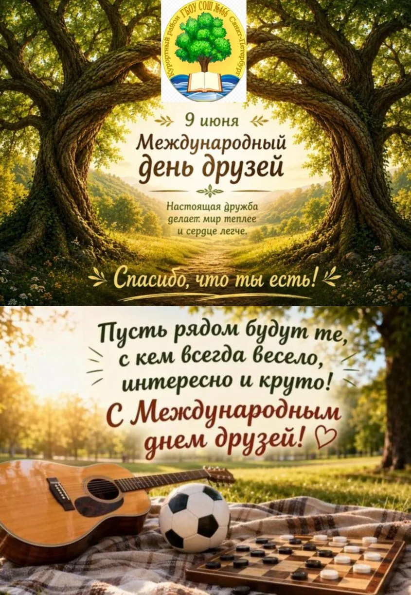 Поздравляем всех вас с международным Днём друзей! 
Школьная дружба - бесценно! ❤️

#школа466