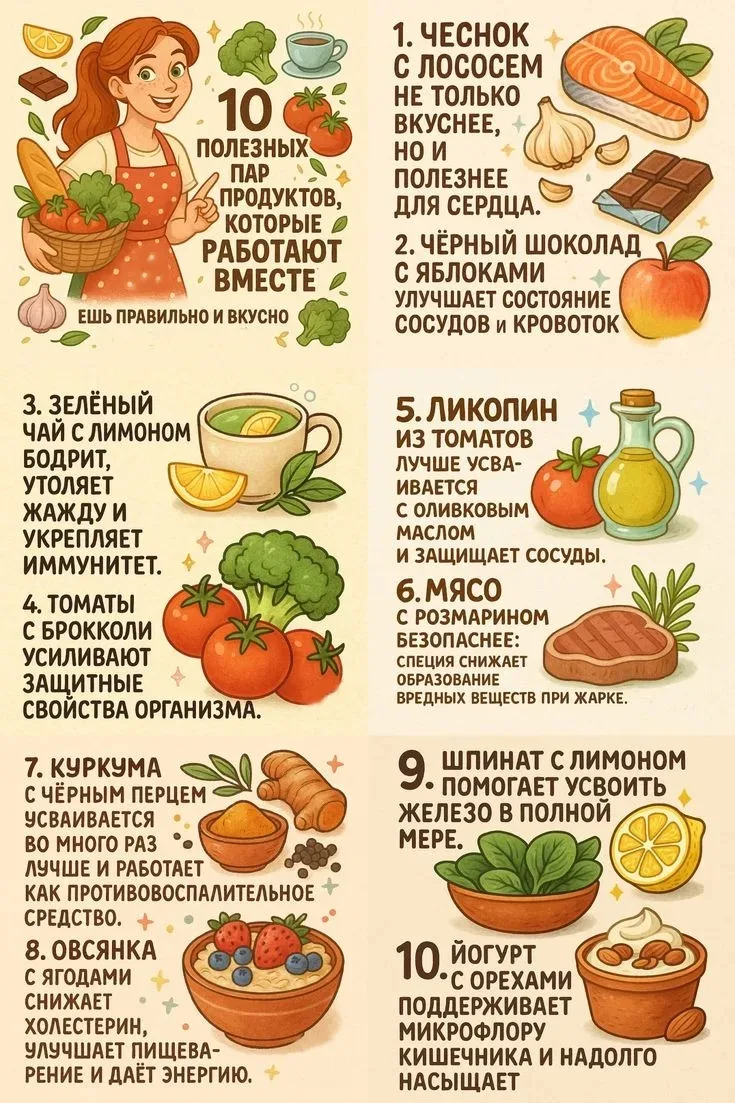 Умное сочетание продуктов 📌