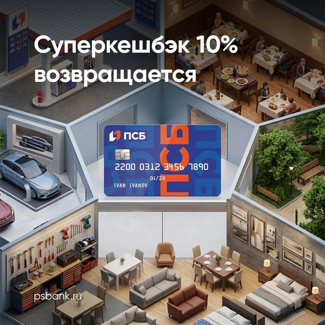 Жаркий июнь — жаркий кешбэк 10% 🏖

Платите кредитной картой «180 дней без %» и получите повышенный 