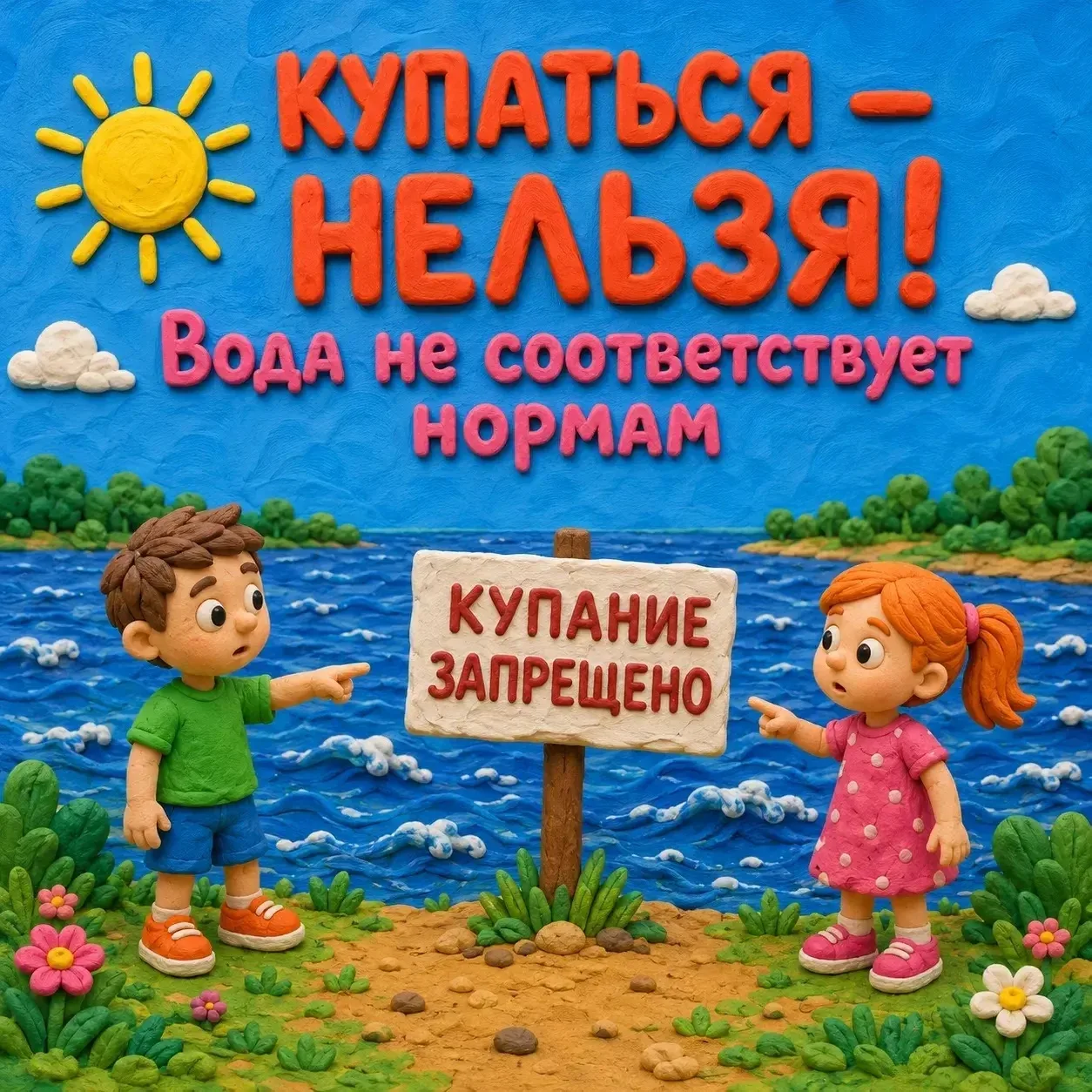 🏛️ Управление по делам ГО и ЧС Администрации города напоминает, что купание в водоёмах на территори