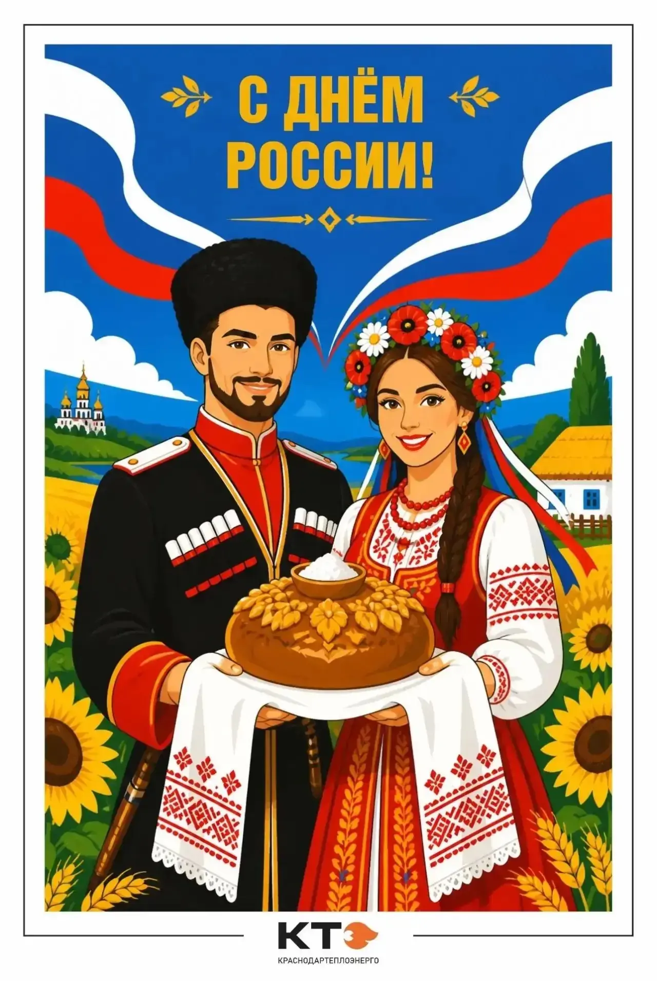 Наша работа – тепло в ваших домах. Наша страна – Россия. С праздником!🇷🇺🔥 

День России – символ 