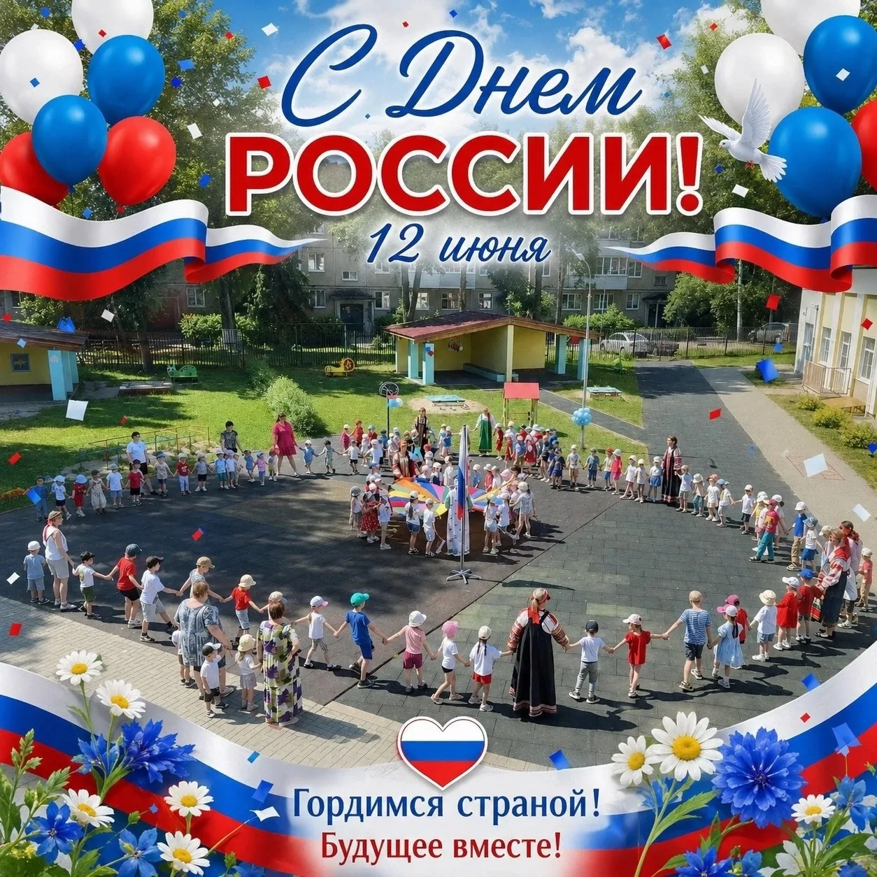 С Днём России! 🇷🇺 ❤️💙🤍