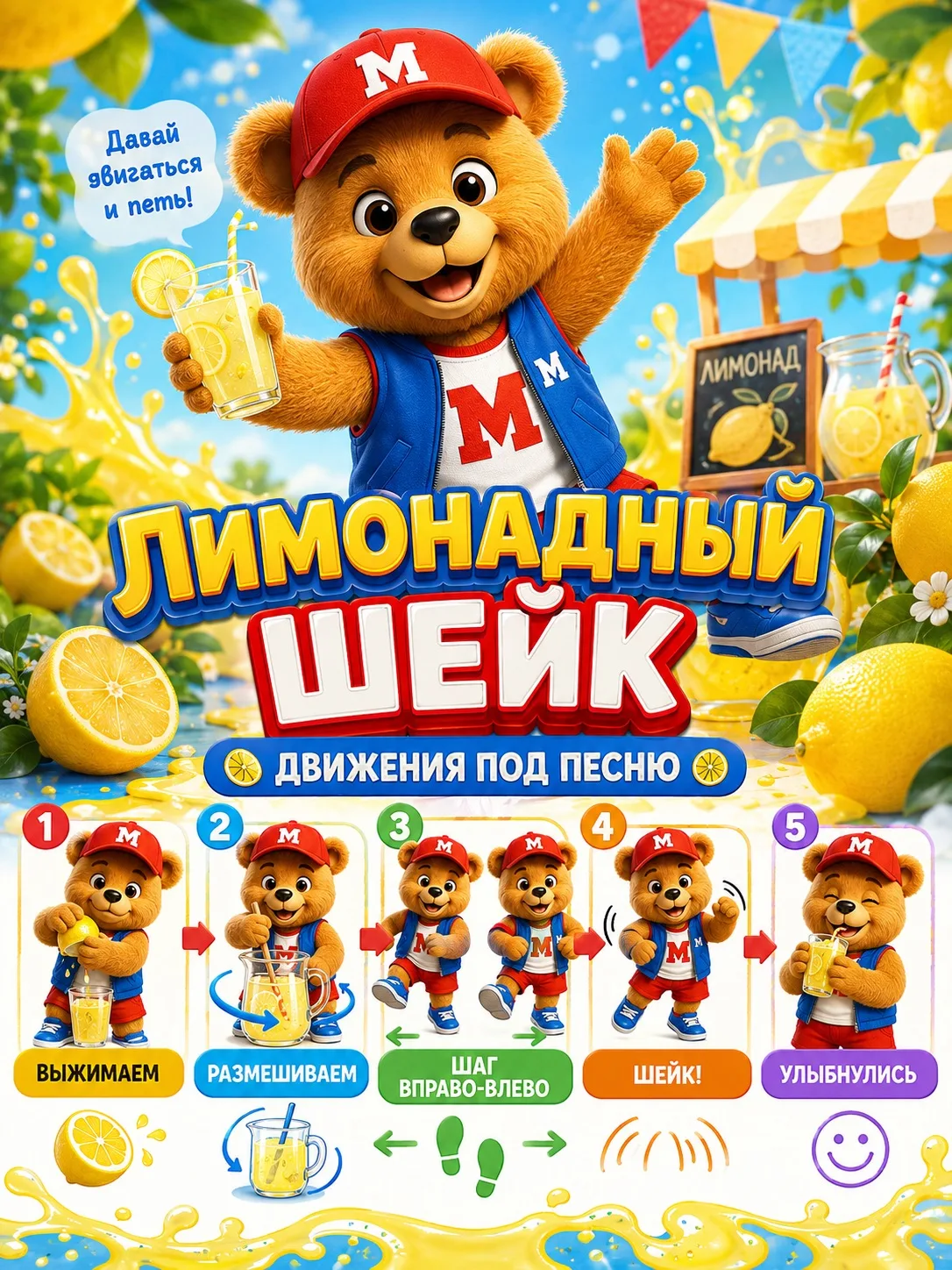 🍋 Летняя музыкальная минутка для группы

У Мишки Макса вышла новая песня «Лимонадный шейк» — весёла