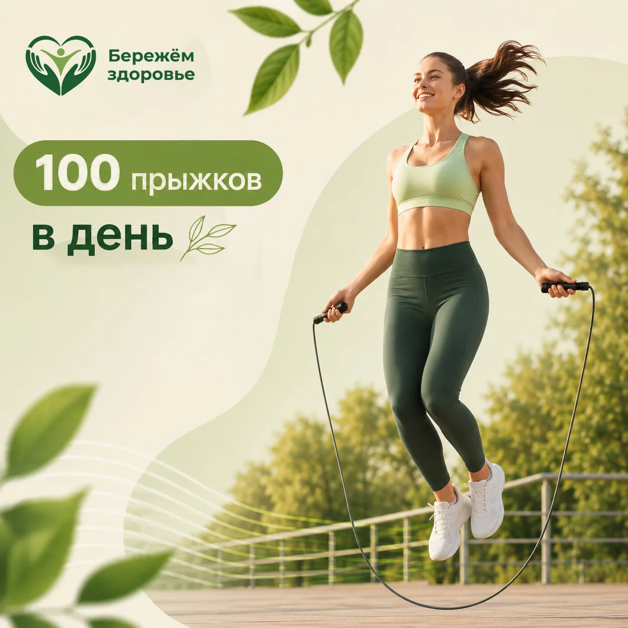 Что дают прыжки 🏃‍♀️ на месте и на скакалке 

100 прыжков — это короткая кардионагрузка, которую ча