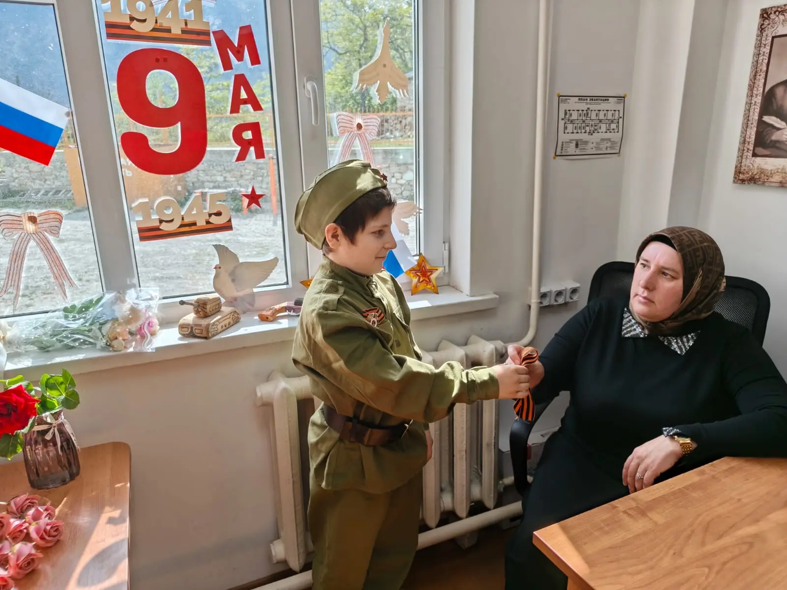 МКОУ «Верхнеинховская СОШ» присоединилась к акции «Георгиевская лента».