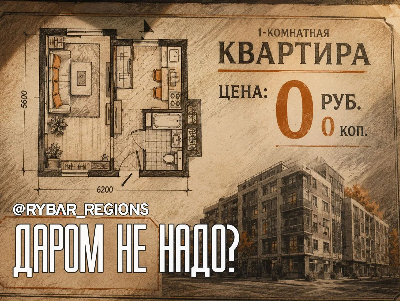 А вот кому квартиру?
как недвижимость из актива превращается в пассив

5000 квартир (многие — с непл